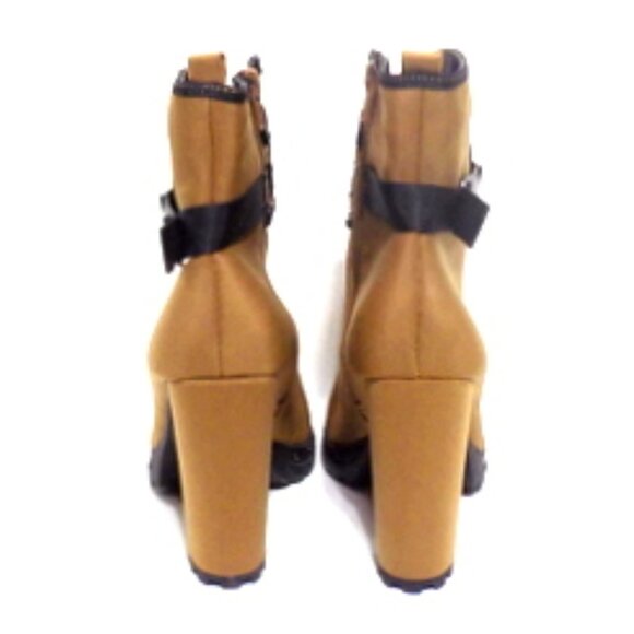 Stylish-18 by Pazzle Women’s Side Zip Ankle Booties in Tan – Size: 10 - Picture 4 of 10